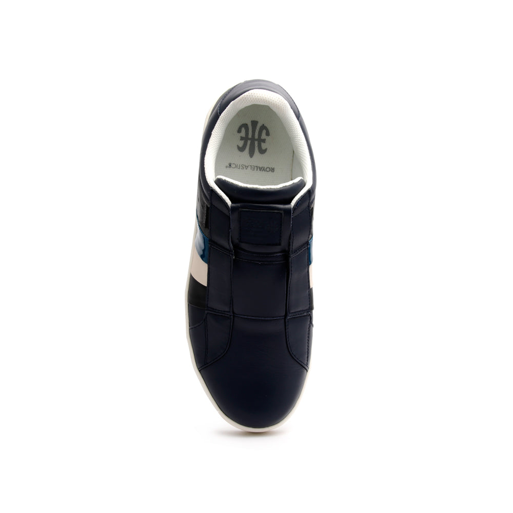 Men's Prince Albert Navy Leather Sneakers 01484-589