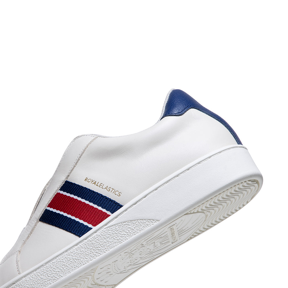 Men's Bishop Beige Red Blue Leather Sneakers 01722-051