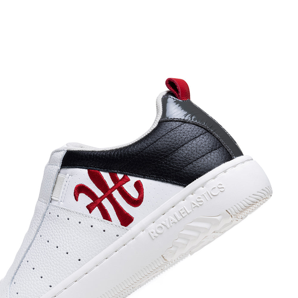 Men's Icon 2.0 White Red Black Logo Leather Sneakers 06523-019