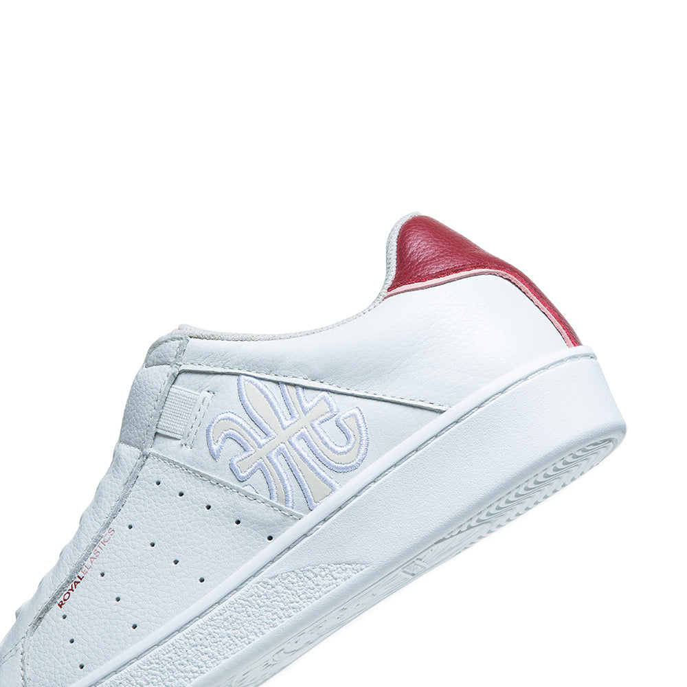 Women's Icon White Red Pink Logo Leather Sneakers 91921-011