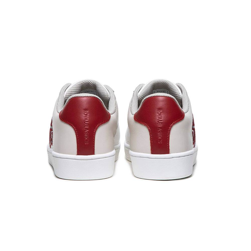 Men's Icon White Red Logo Leather Sneakers 01923-015