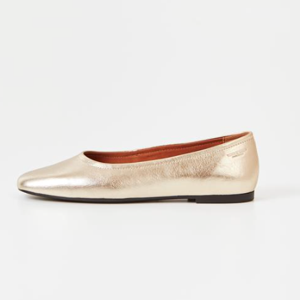 JOLIN Gold Ballet Flats