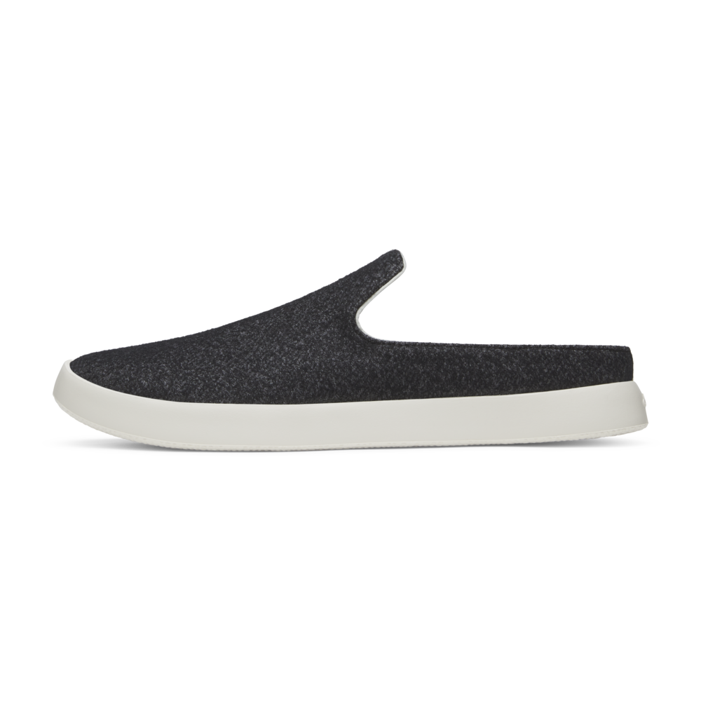 Women's Wool Lounger Mule - Dark Grey (Natural White Sole)