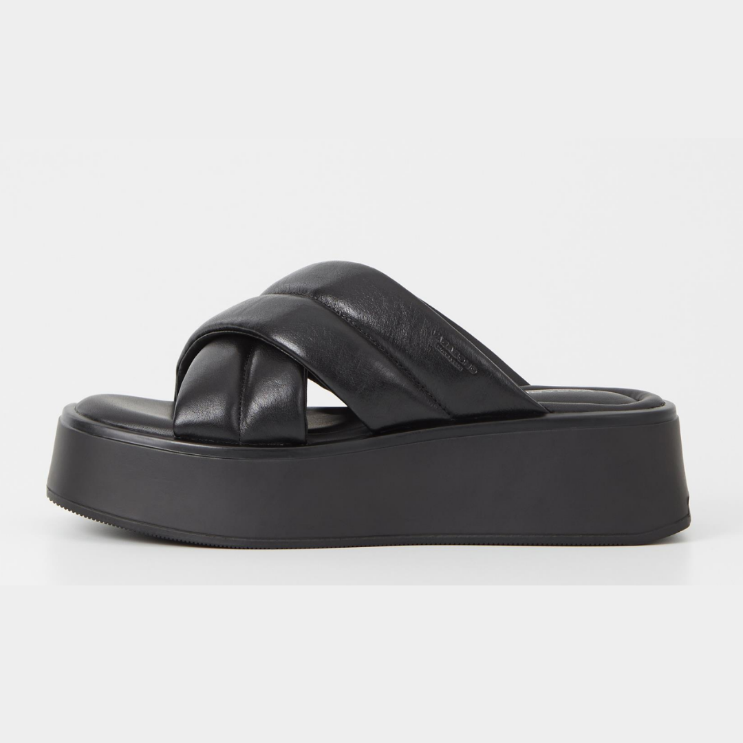 COURTNEY Cross Strap Padded Sandal