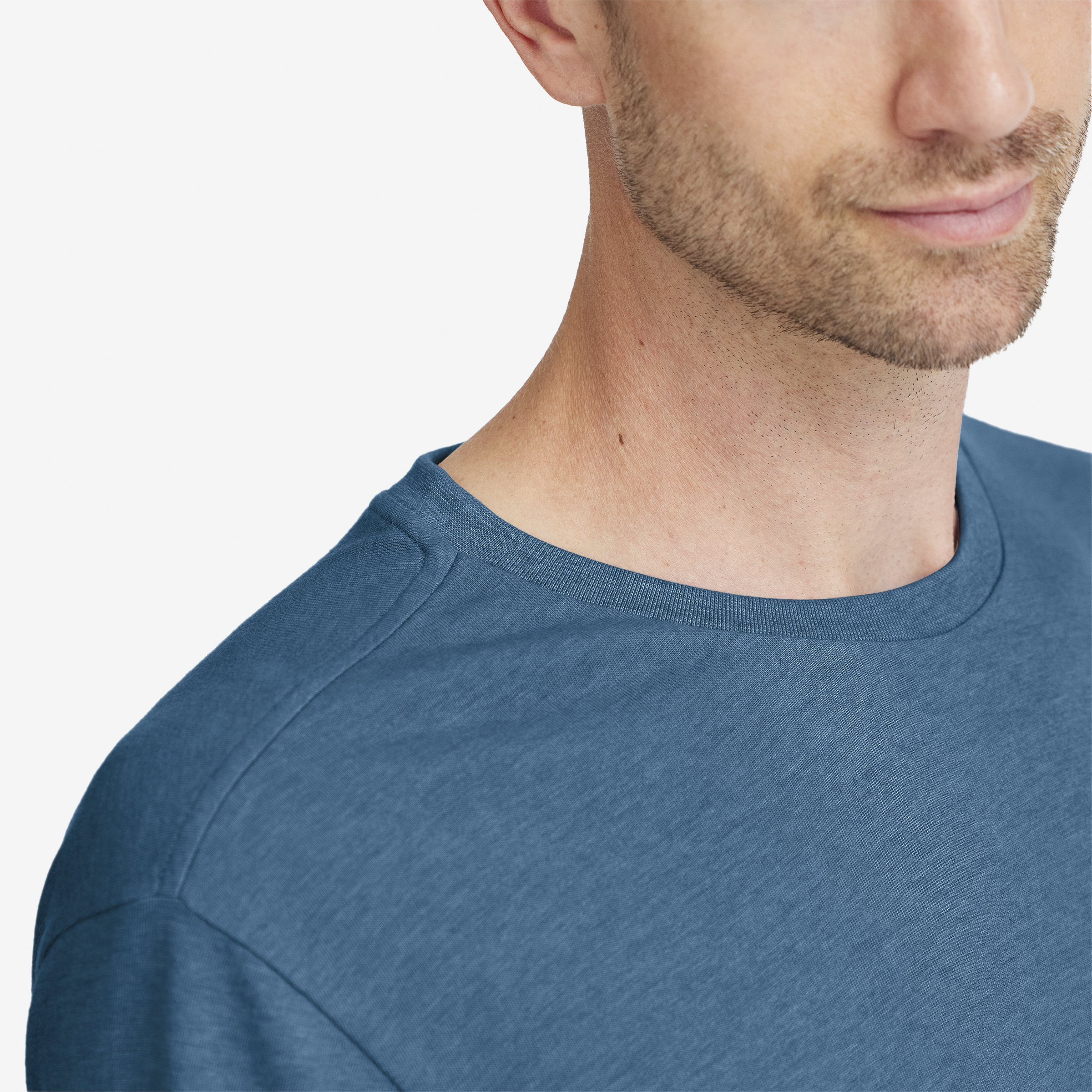 Men's Soft Merino Tee - Basin Blue