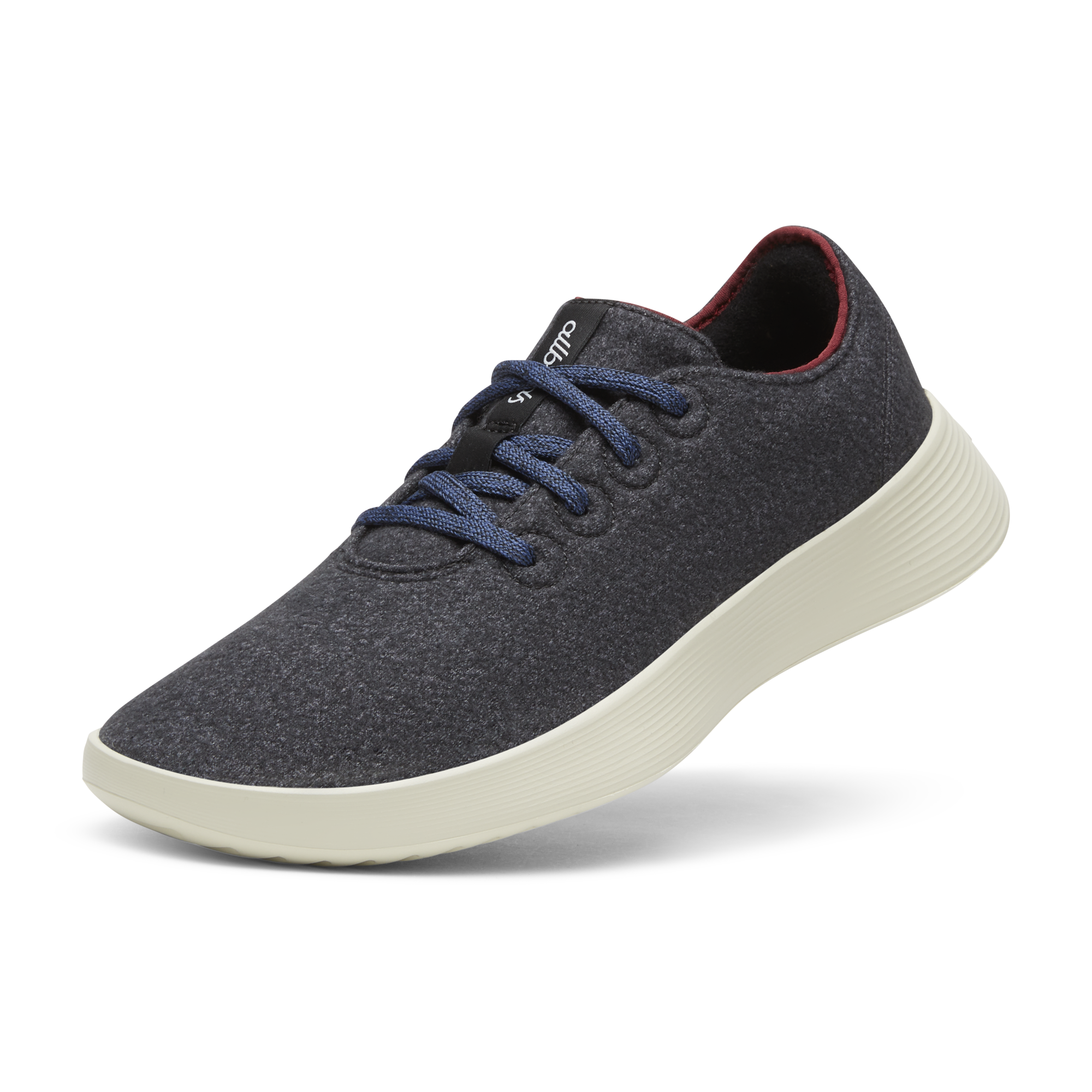 Women's Wool Runner Go - Dark Grey/Thunder Red (Arid Beige Sole)