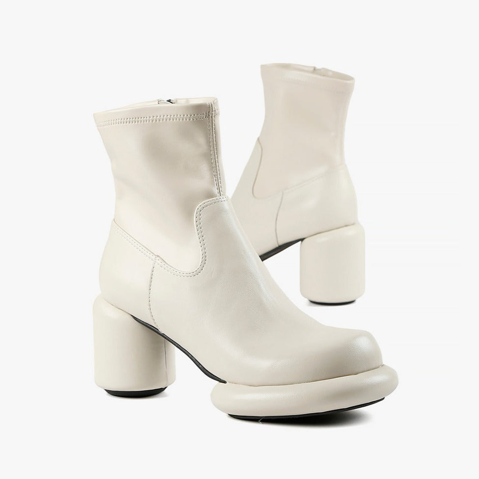 MOD BOOTIES Ivory Leather