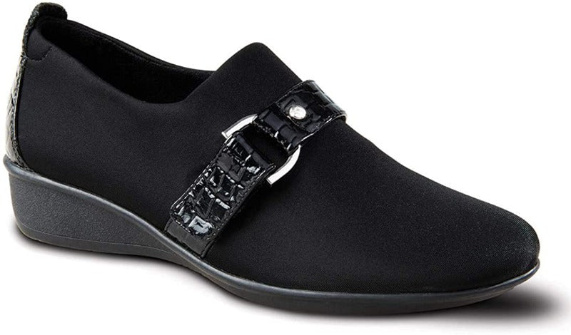 Revere Genoa Black Stretch Loafer (Women)