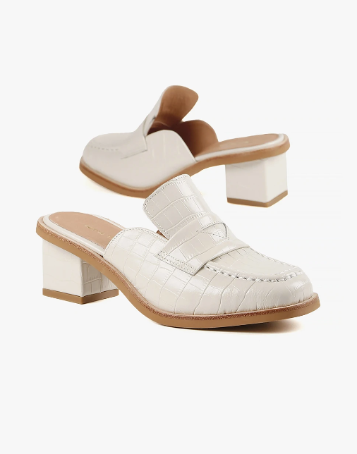 CROC BLOCK Ivory Mules