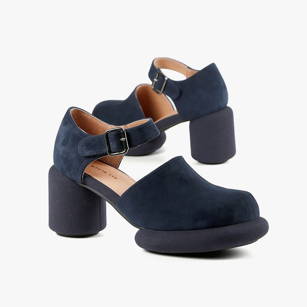 MOD MARY JANE SHOES Navy Suede