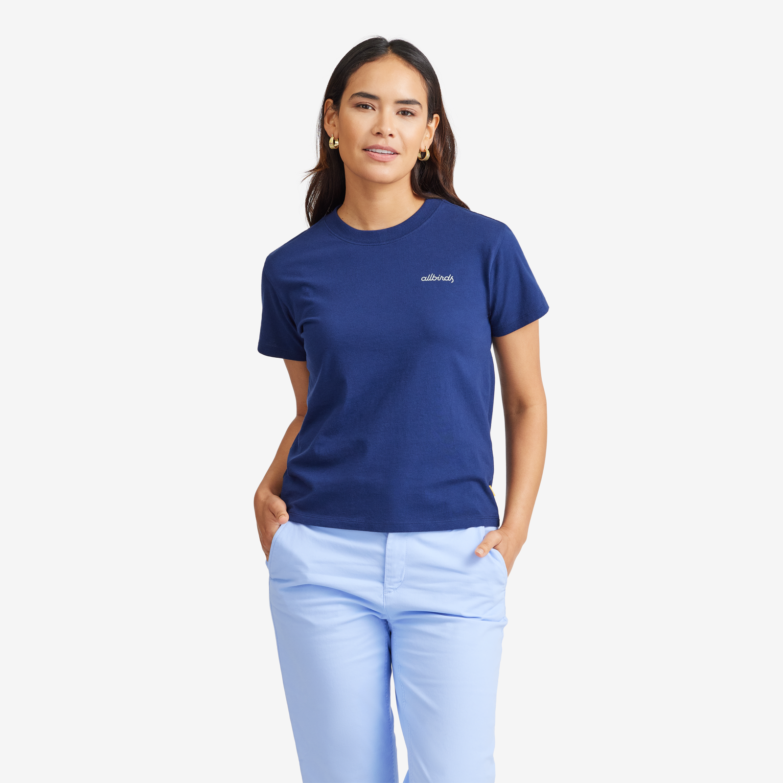 Women's Organic Cotton Tee - Logo - Deep Navy