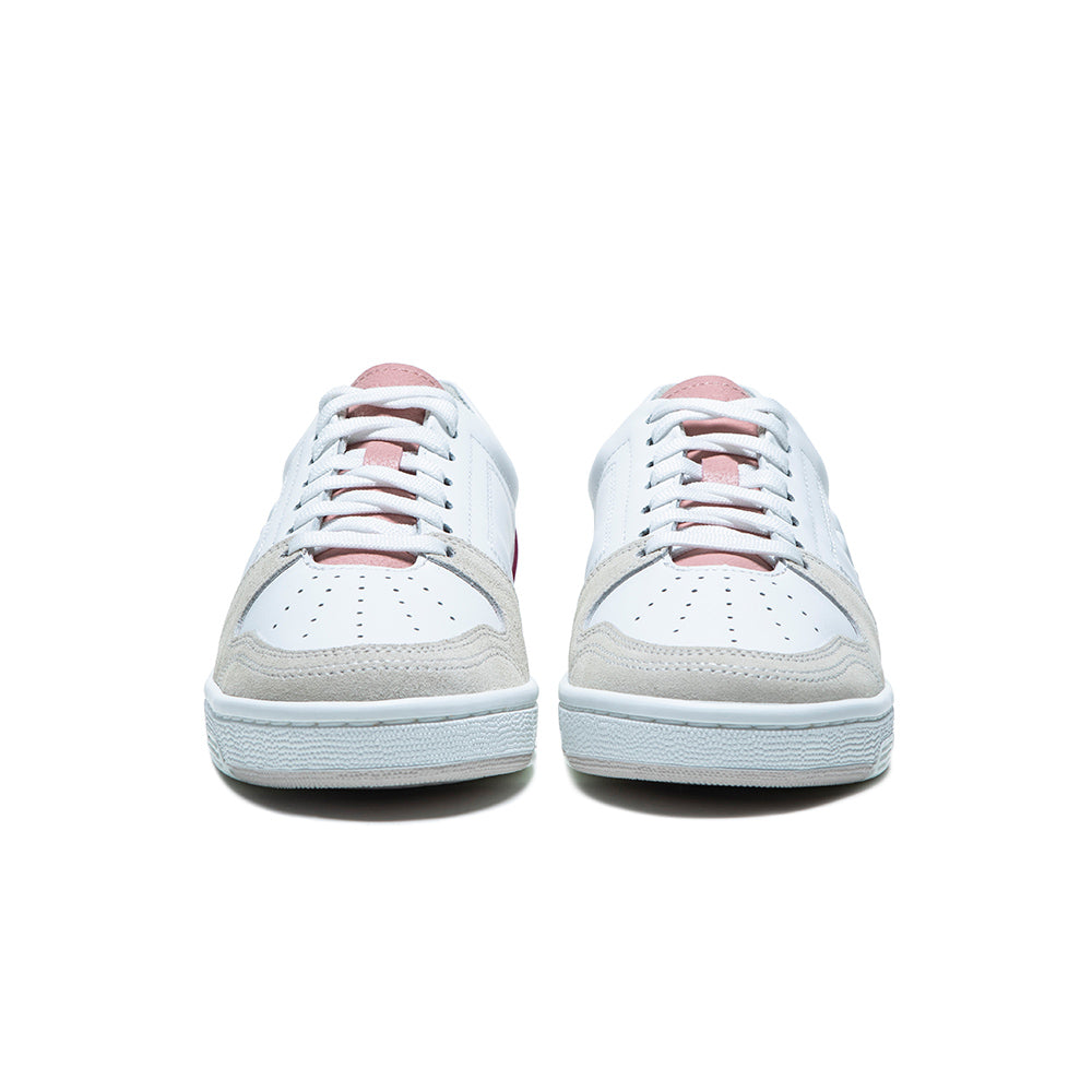 Women's Maker White Pink Red Logo Leather Sneakers 98214-016