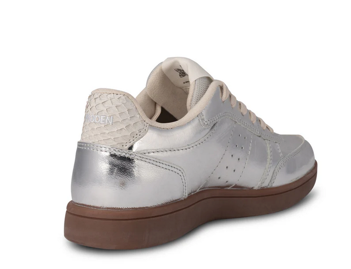 BJORK Silver Leather Sneakers