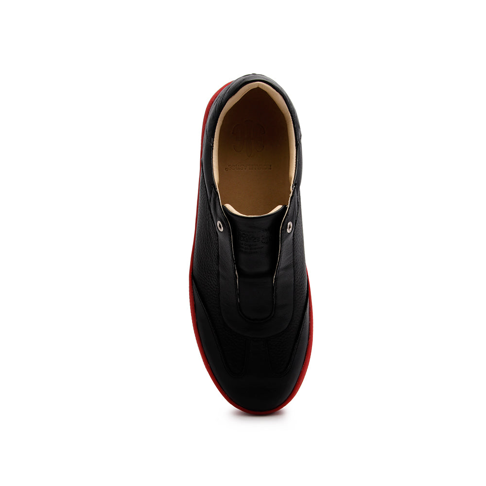 Men's Epiphany Black Red Leather Loafers 06284-991