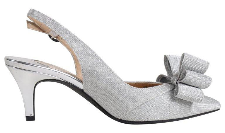 J. Renee Gabino Silver Glitter Pump (Women)