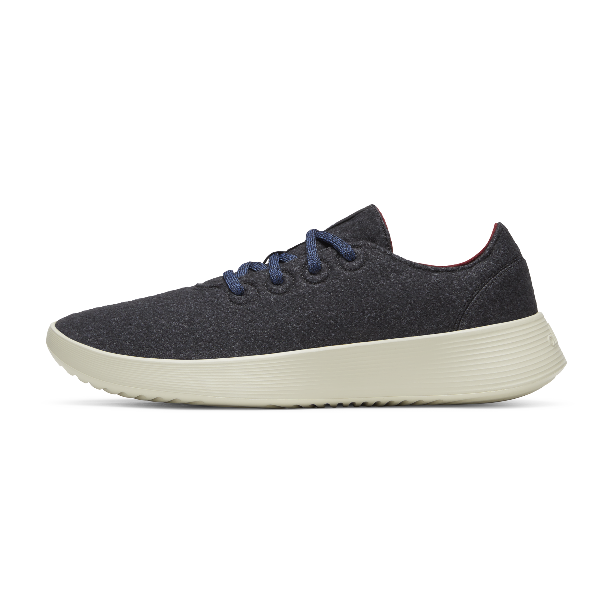 Women's Wool Runner Go - Dark Grey/Thunder Red (Arid Beige Sole)