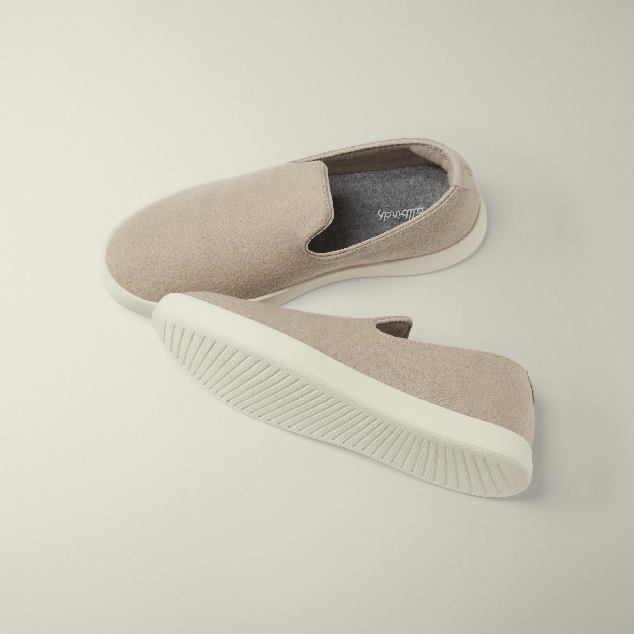 Women's Wool Loungers - Rugged Beige (Natural White Sole)