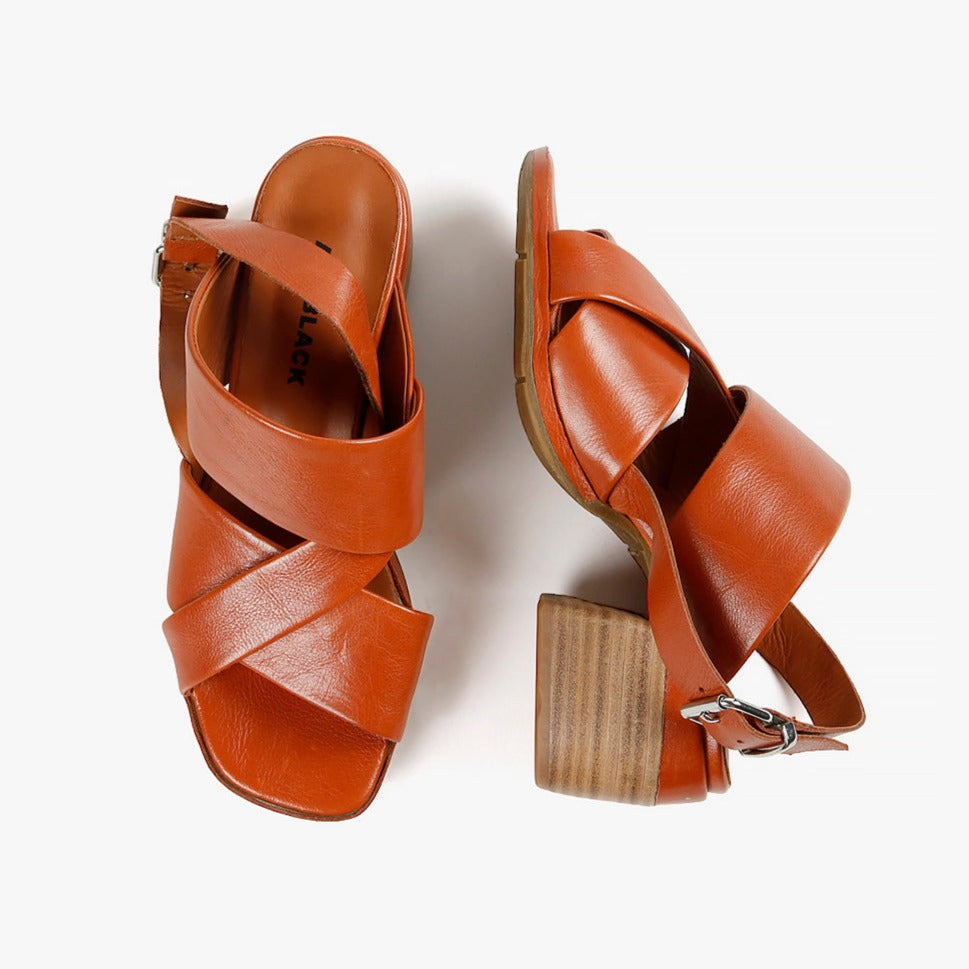 BLOCK SOFTY Orange Sandals