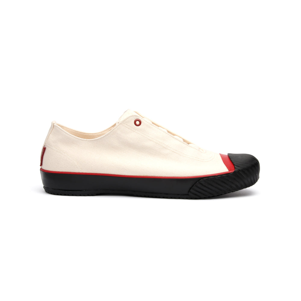 Men's London Beige Black Red Canvas Low Tops 03582-009