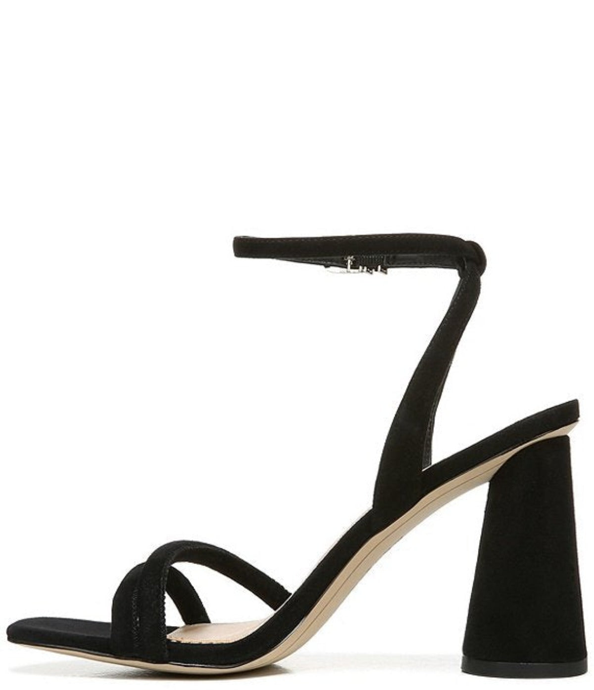 Sam Edelman - Kia Block Heel Ankle Strap Sandal - In Black Suede