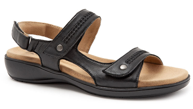 Trotters Venice Black Leather Sandal (Women)