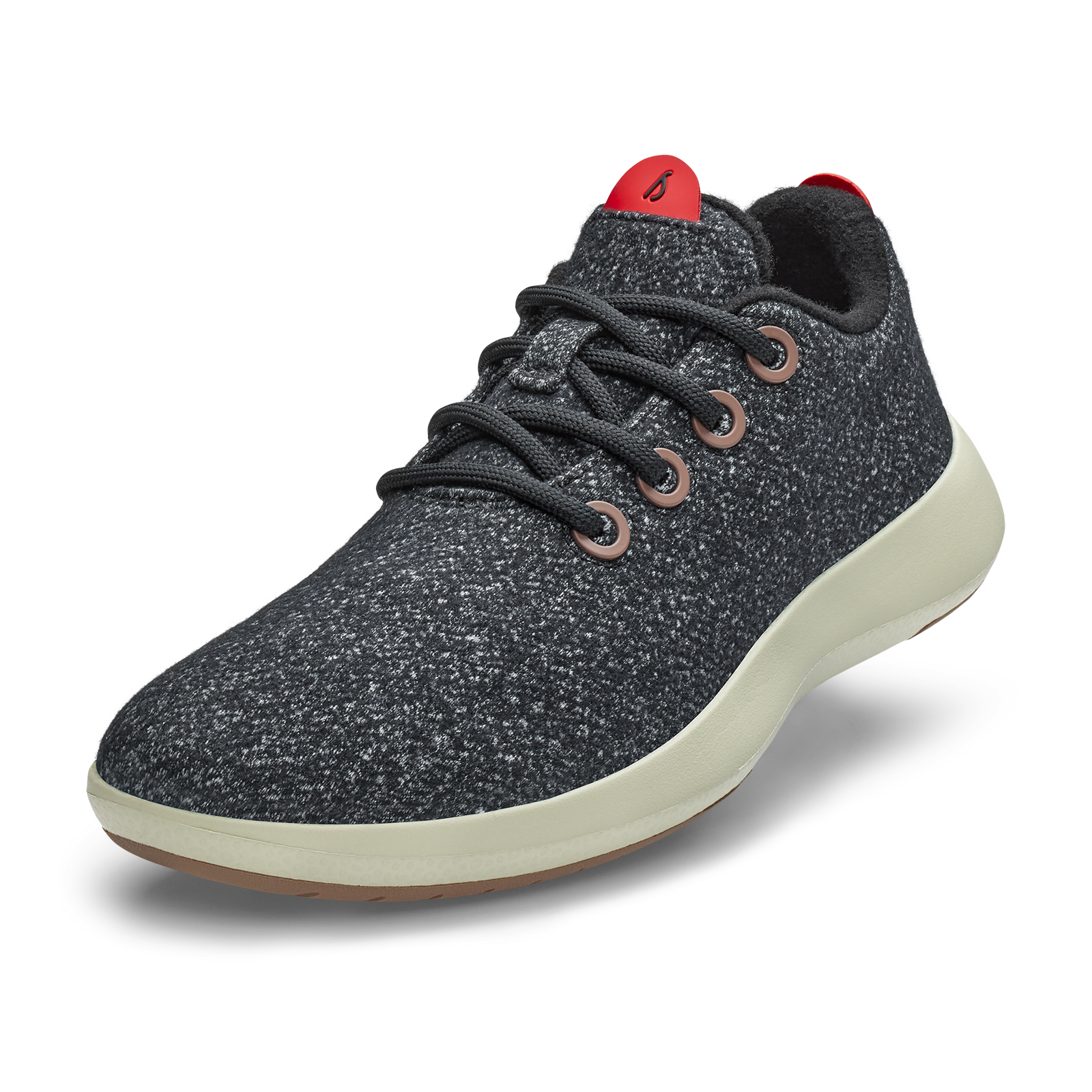 Women's Wool Runner Mizzles - Dark Grey/Bloom Red (Arid Beige Sole)