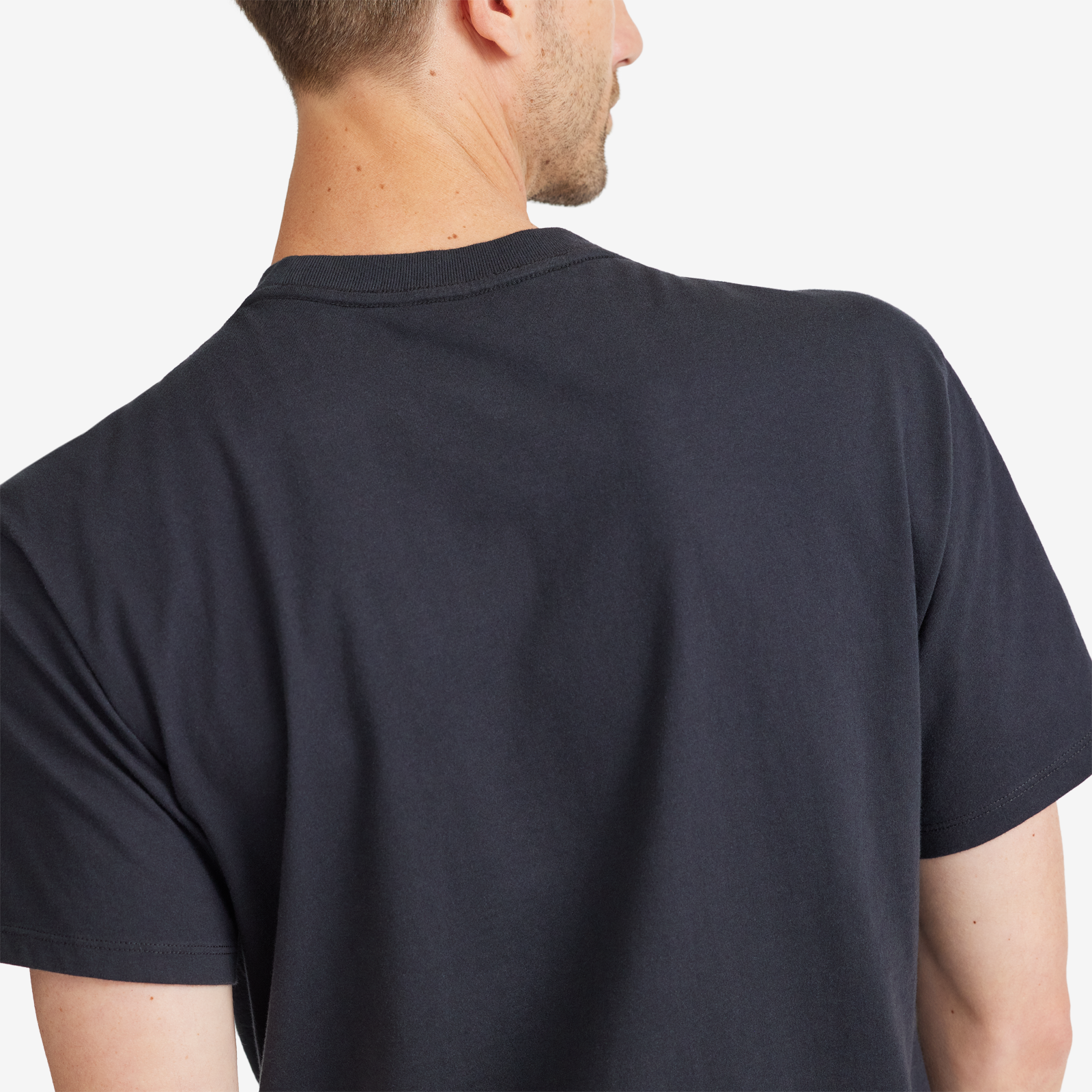 Men's Organic Cotton Tee - Logo - Natural Black