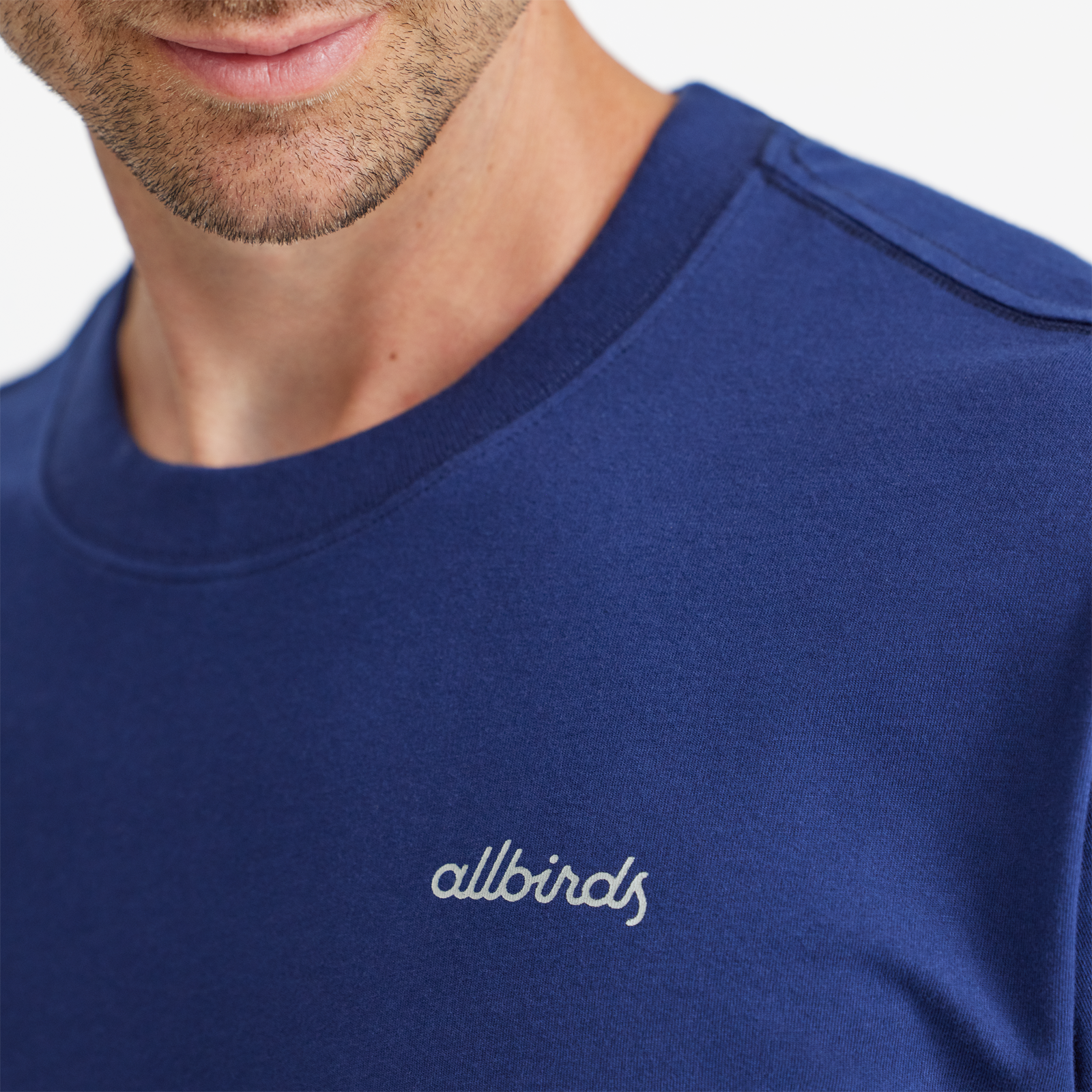 Men's Organic Cotton Tee - Logo - Deep Navy