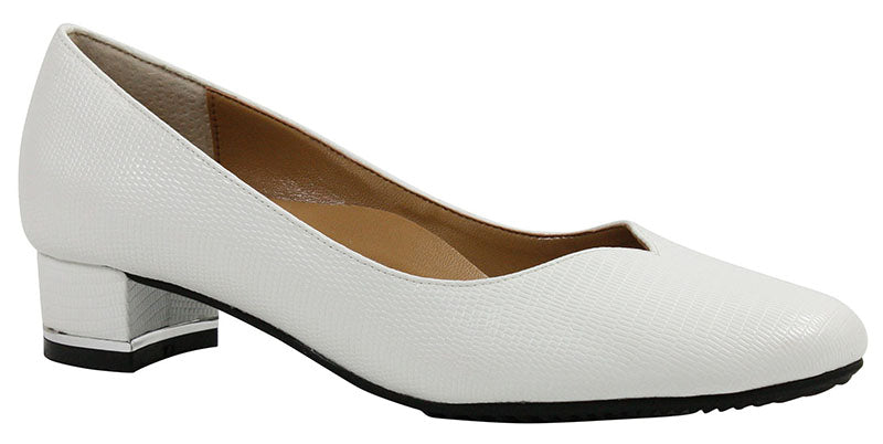 J. Renee Bambalina White Lizard Print Pump (Women)