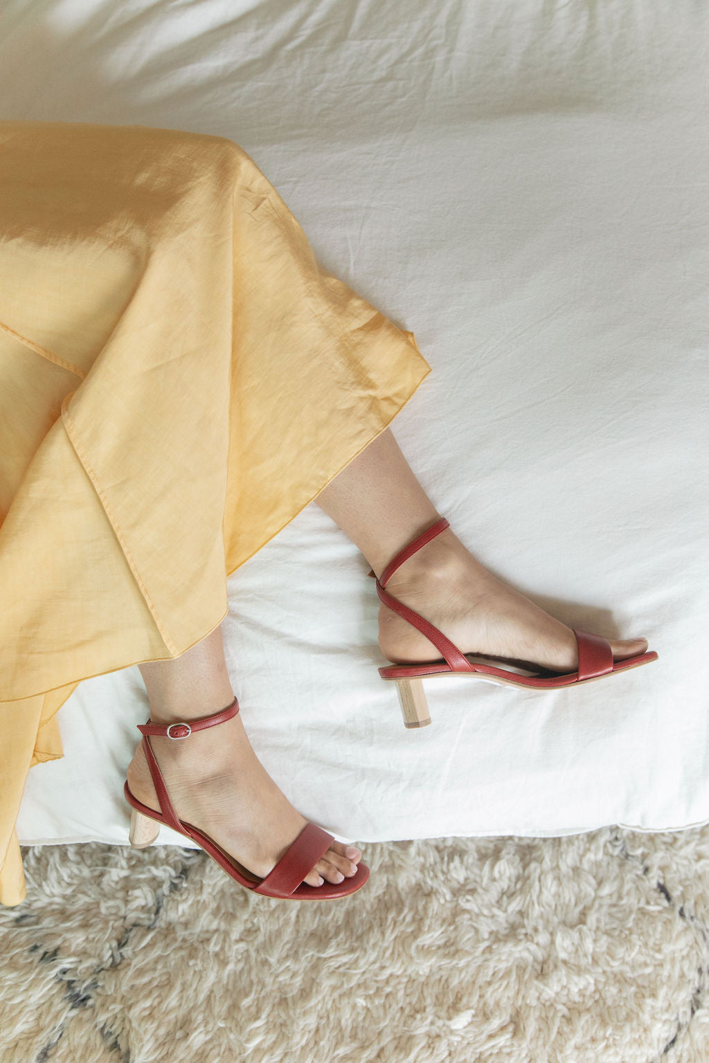 NOEL - Red Ankel Strap Sandal