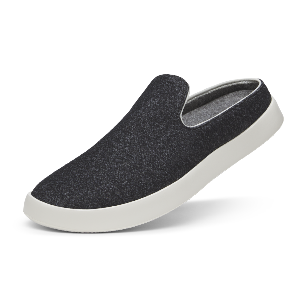 Men's Wool Lounger Mule - Dark Grey (Natural White Sole)