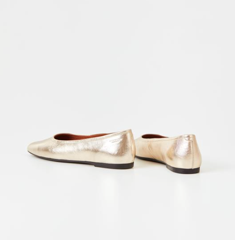 JOLIN Gold Ballet Flats