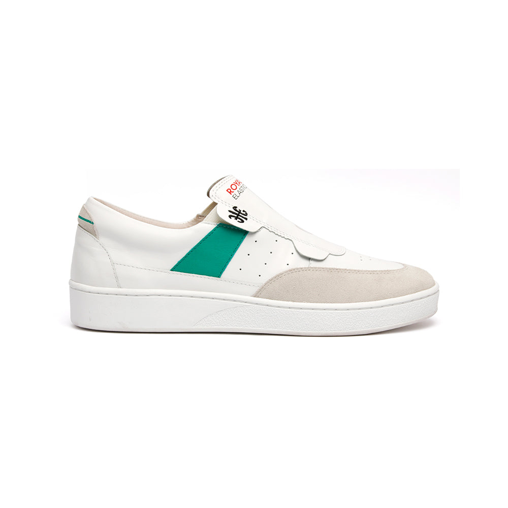 Women's Pastor White Green Leather Sneakers 91891-004