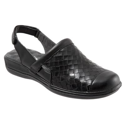 SoftWalk Salina Black Leather Clog (Women)