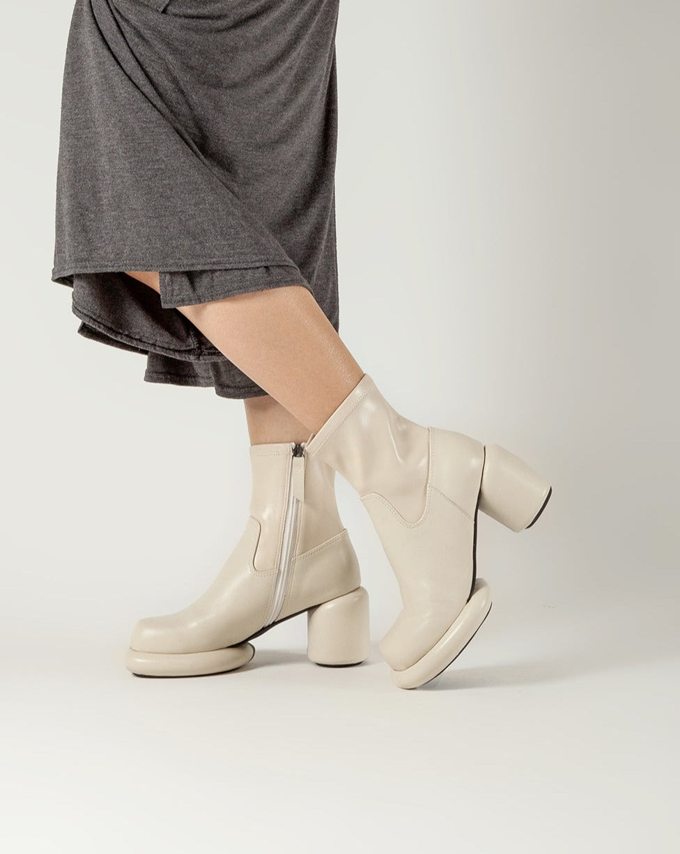 MOD BOOTIES Ivory Leather