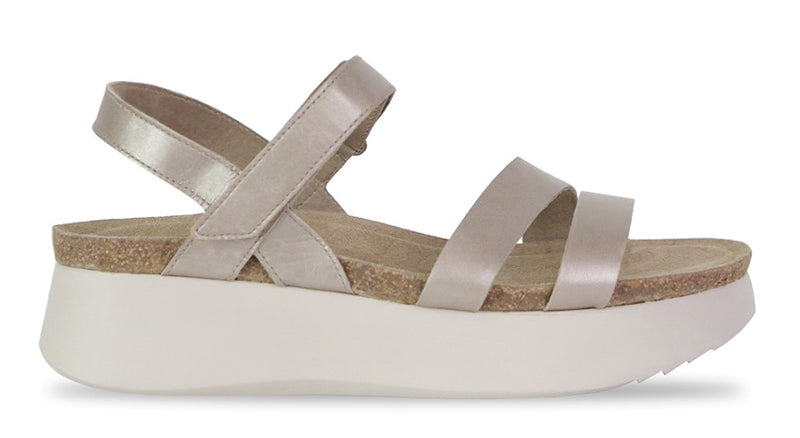 Munro Juniper Taupe Metallic Leather Sandal (Women)