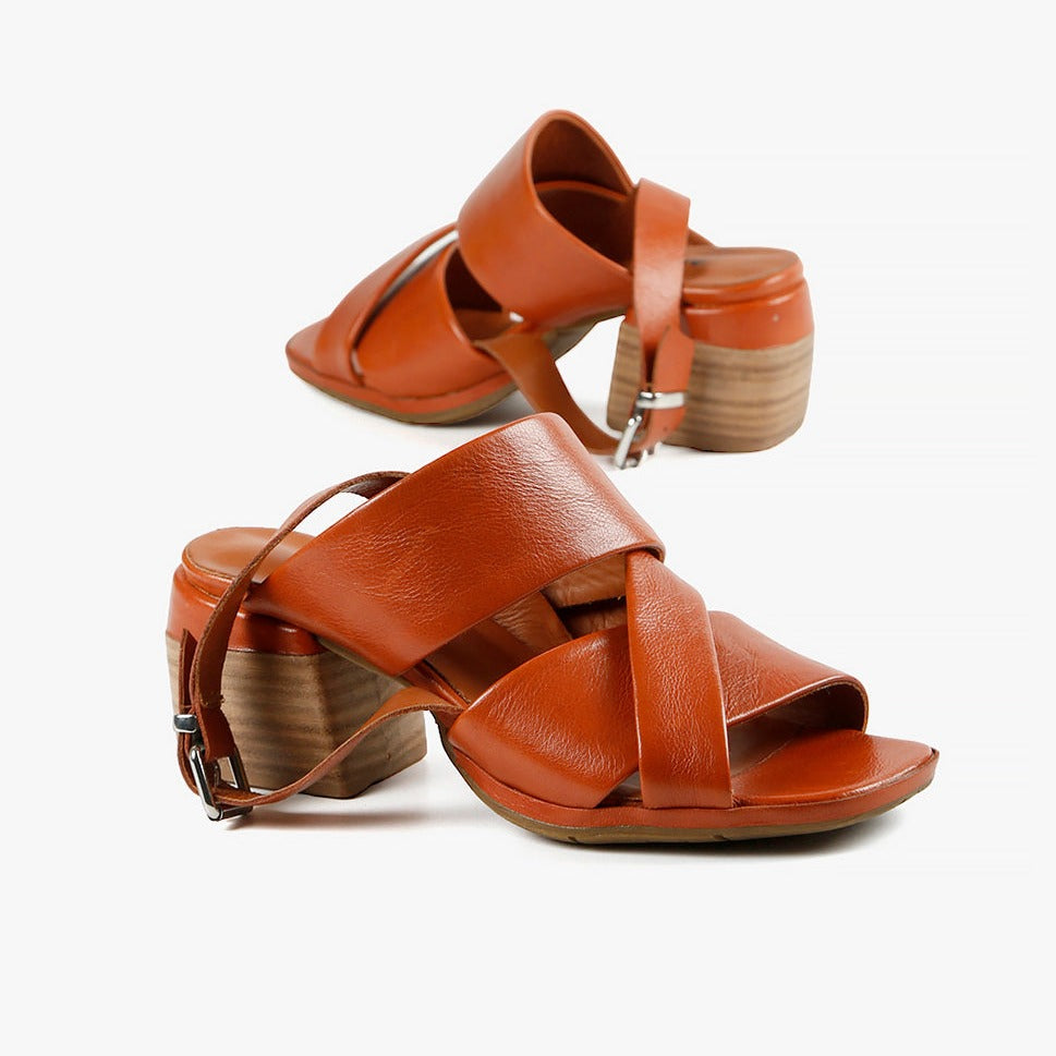 BLOCK SOFTY Orange Sandals