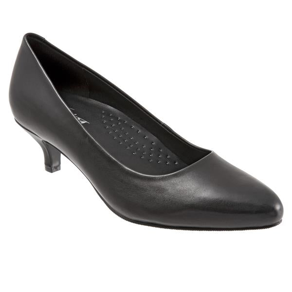 Trotters Kiera Black Leather Pump (Women)