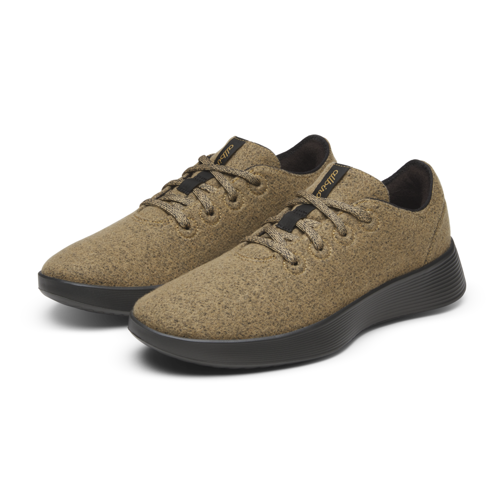 Men's Wool Runner Go - Stony Beige (Dark Grey Sole)