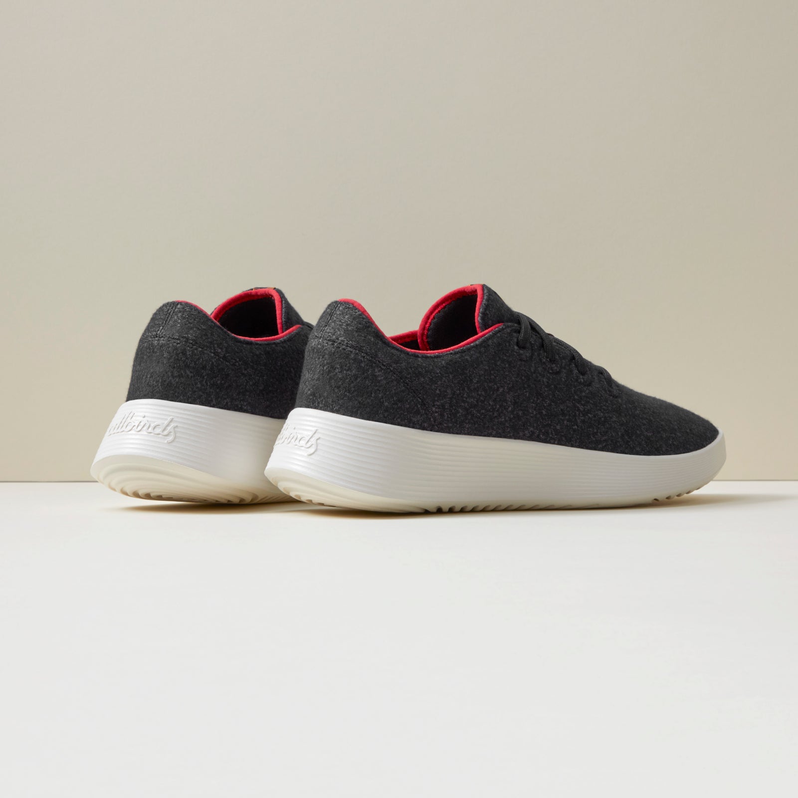 Men's Wool Runner Go - Natural Black/Kea Red (Natural White Sole)