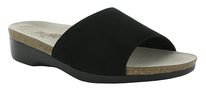 Munro Laya Black Suede Sandal (Women)