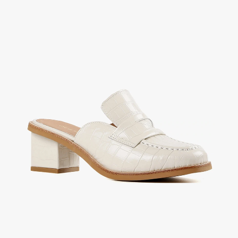 CROC BLOCK Ivory Mules