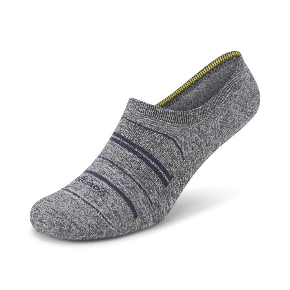 Anytime No Show Sock - Natural Grey Heather/Deep Navy