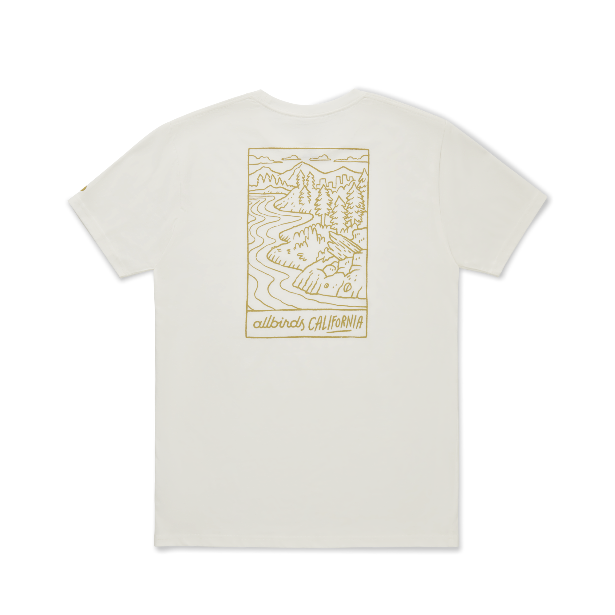 Unisex Organic Cotton Graphic Tee - Natural White/Stony Beige - CA