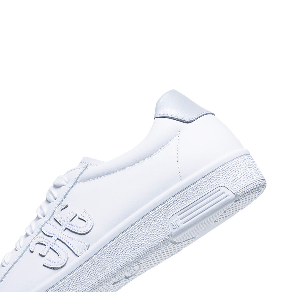 Women's Honor White gray Logo Leather Sneakers 98021-008