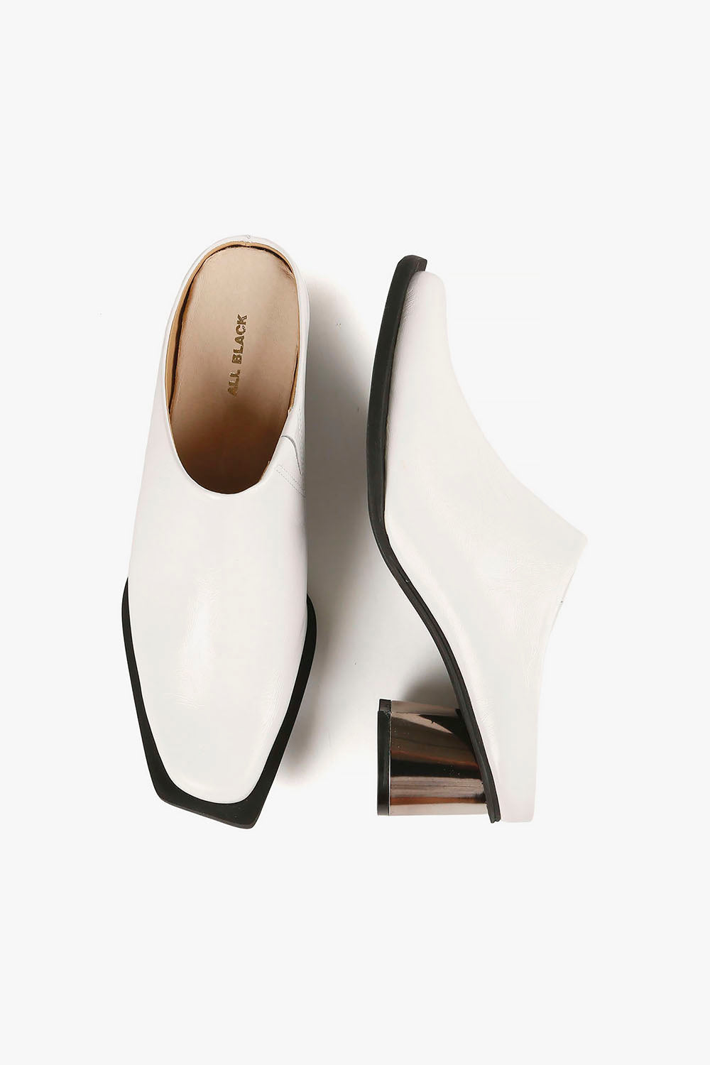 WOW MULES in White Leather