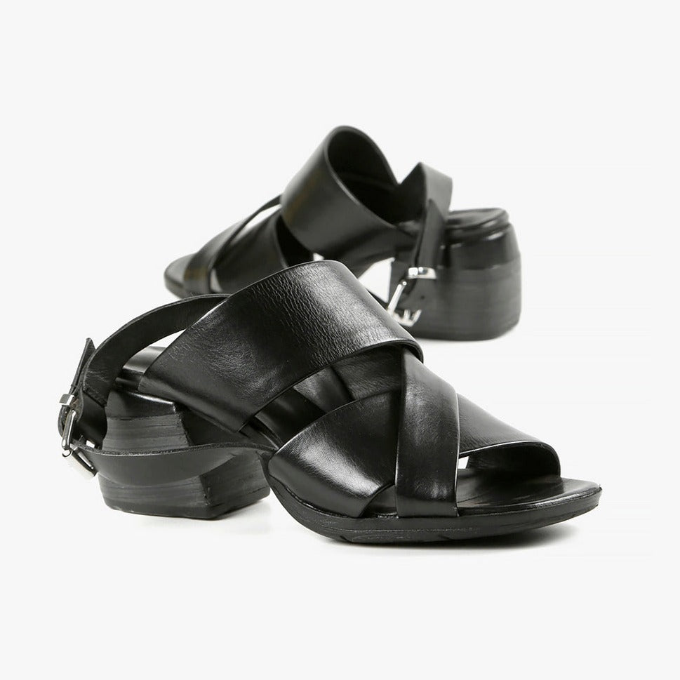 BLOCK SOFTY Black Sandals