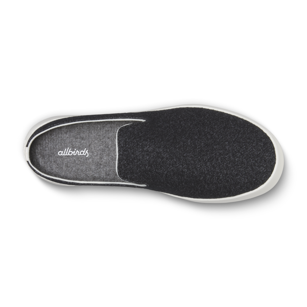 Men's Wool Lounger Mule - Dark Grey (Natural White Sole)