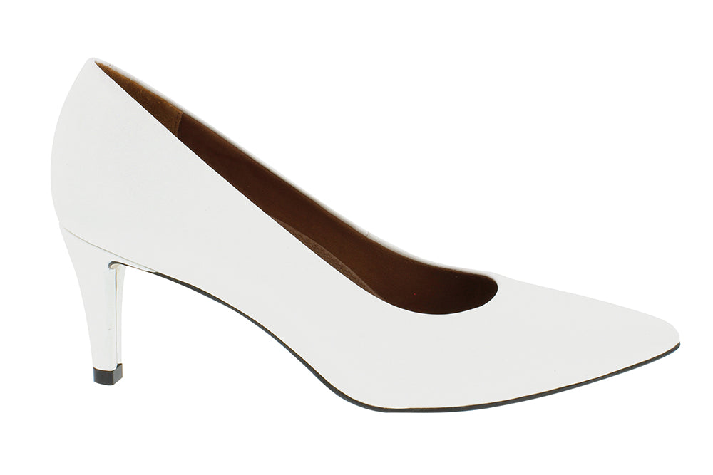 Walking Cradles Sophia White Leather Pump (Women)