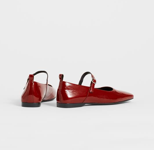 DELIA Dark Red Patent Mary Janes